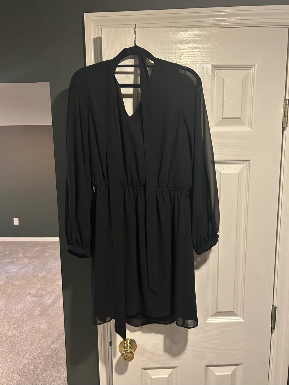 Express Black Mini Dress with Long Sleeves
